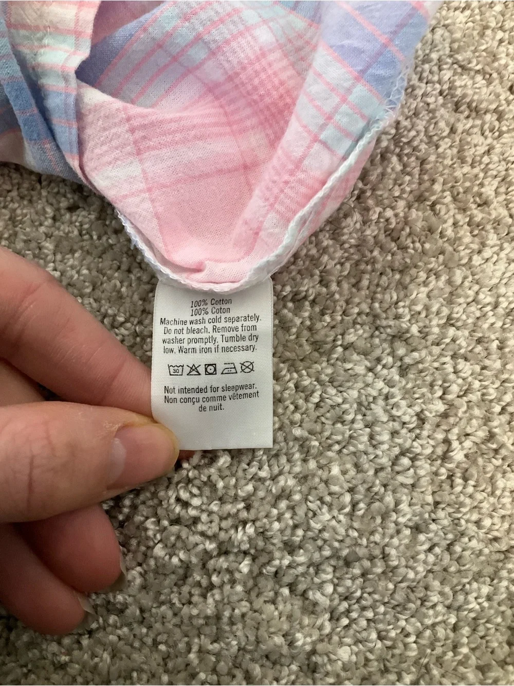 Janie and Jack Plaid Romper 12-18 Months Pink Blue Cotton